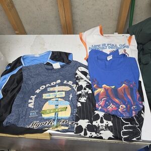 Myrtle Beach Graphic Tee - Blue Short Sleeve Shirt